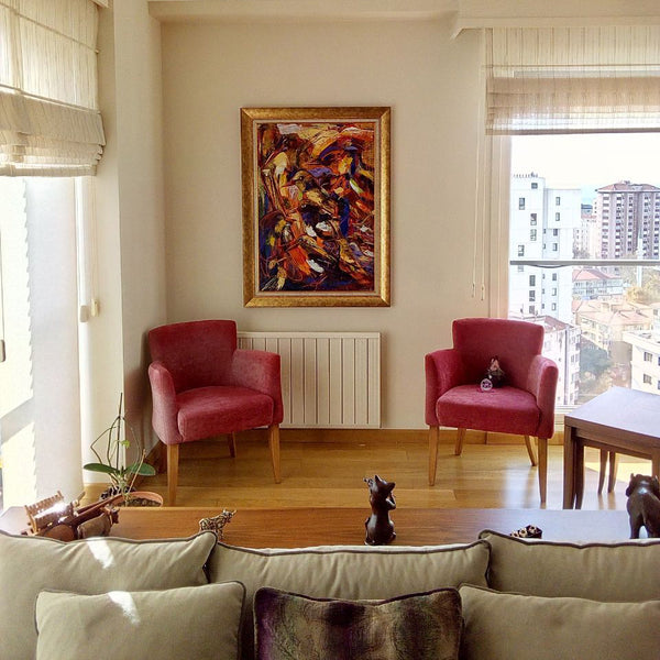 Simurg dekor tablo müşterimizin evinde dekorasyon örneği