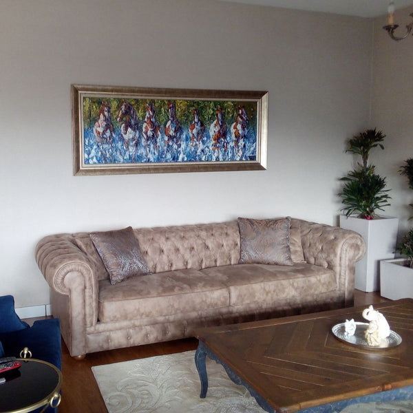 Simurg dekor tablo müşterimizin evinde dekorasyon örneği