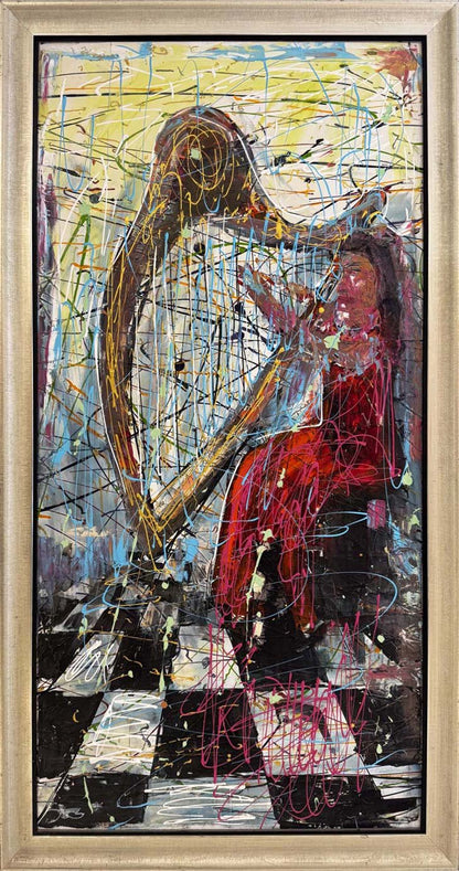 Arpın Kalbindeki Kadın Yağlı Boya Tablosu