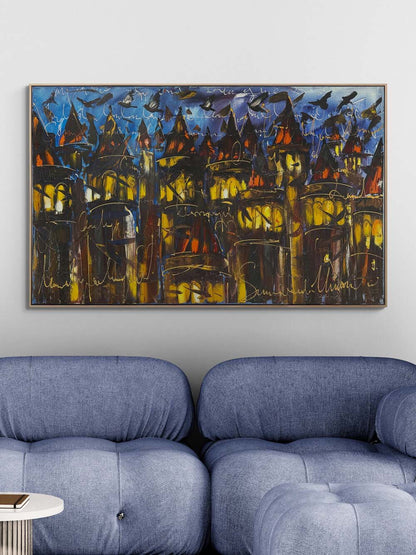 Galata Kulesi Rapsodisi Yağlı Boya Tablosu