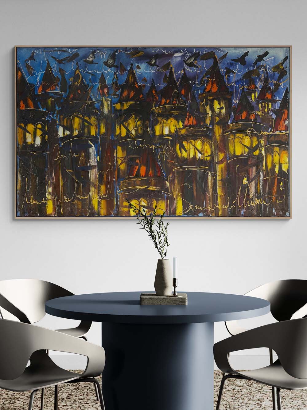 Galata Kulesi Rapsodisi Yağlı Boya Tablosu