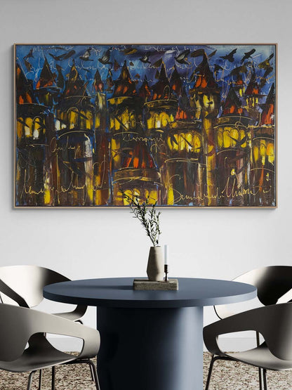 Galata Kulesi Rapsodisi Yağlı Boya Tablosu