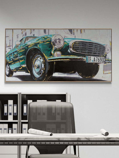 Retro Rüzgârı Yağlı Boya Tablosu