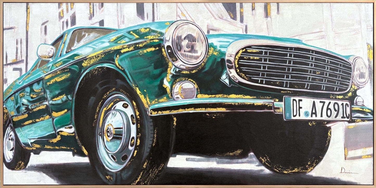 Retro Rüzgârı Yağlı Boya Tablosu