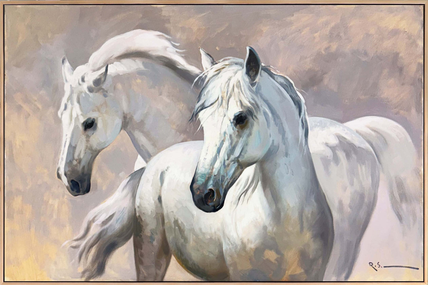 Ruhun Yansıması Atlar Yağlı Boya Tablosu