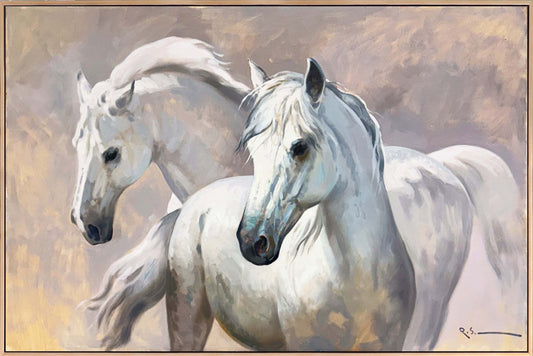 Ruhun Yansıması Atlar Yağlı Boya Tablosu