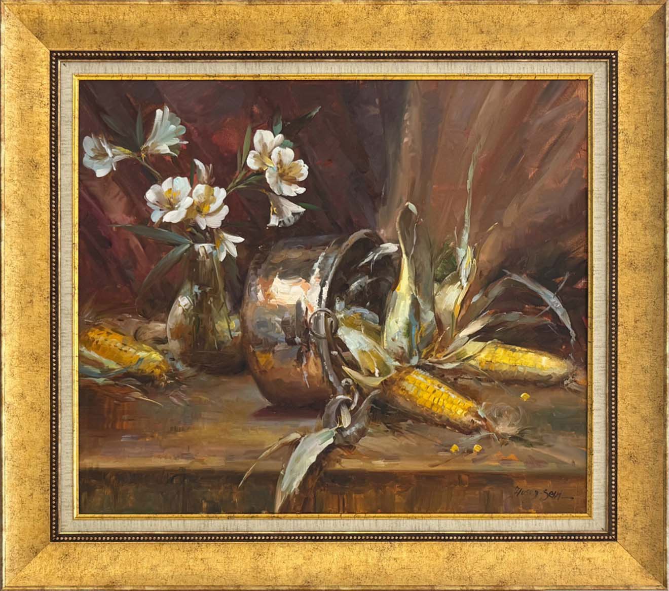 Masanın Üzerinde Zaman Yağlı Boya Tablosu