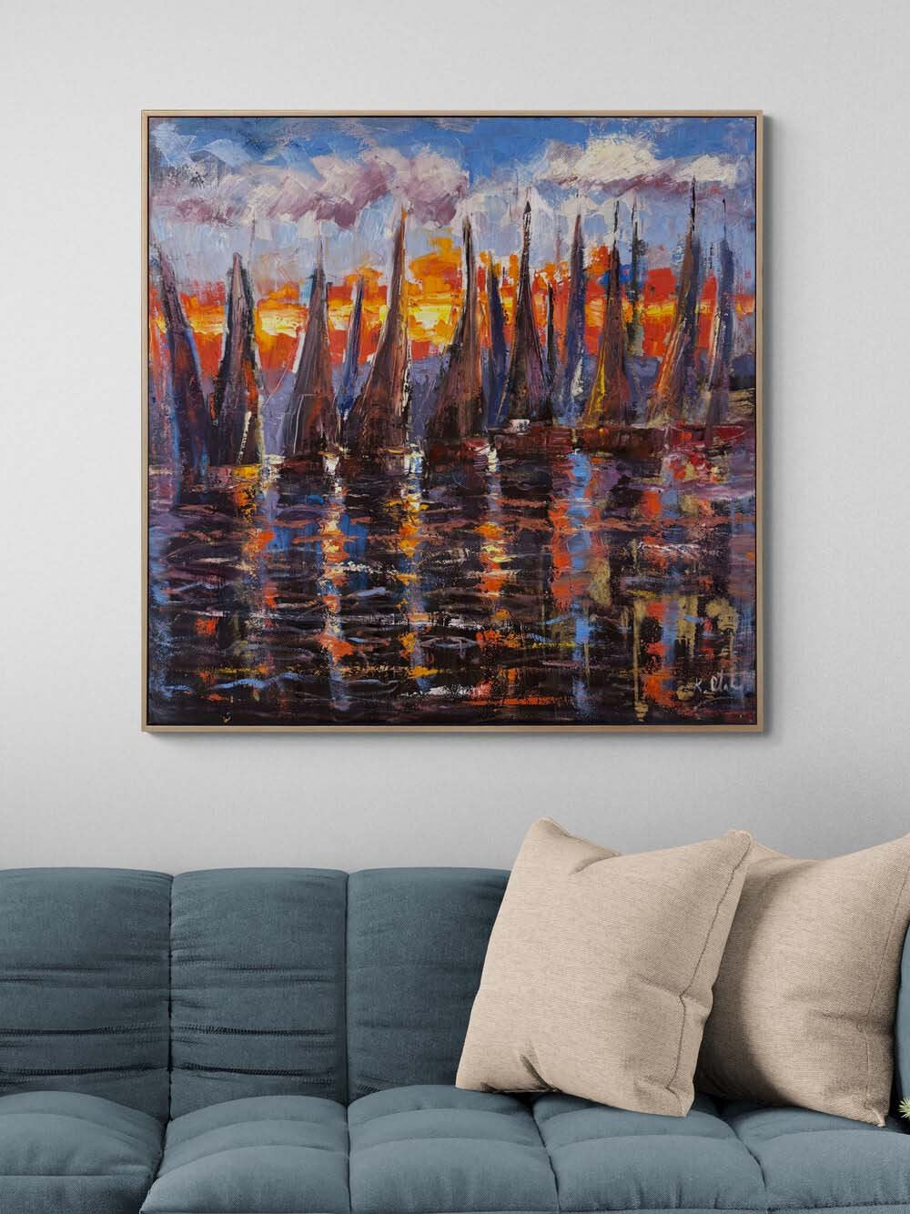 Alacakaranlık Yelkenleri Yağlı Boya Tablosu