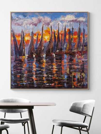 Alacakaranlık Yelkenleri Yağlı Boya Tablosu