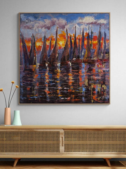 Alacakaranlık Yelkenleri Yağlı Boya Tablosu