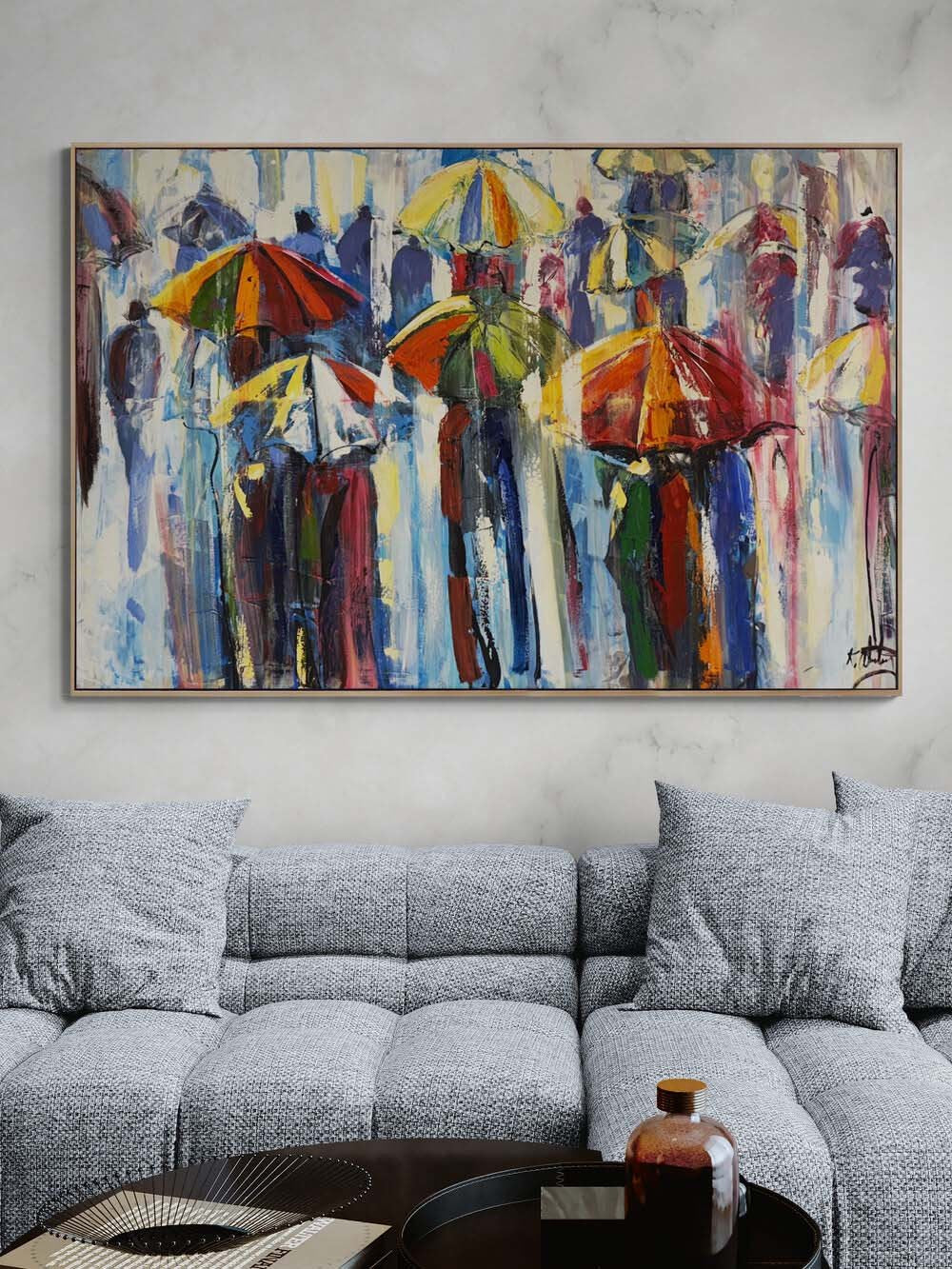 Yağmurun Renkleri Yağlı Boya Tablosu