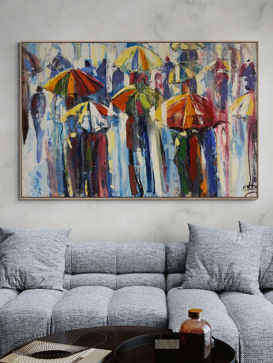 Yağmurun Renkleri Yağlı Boya Tablosu