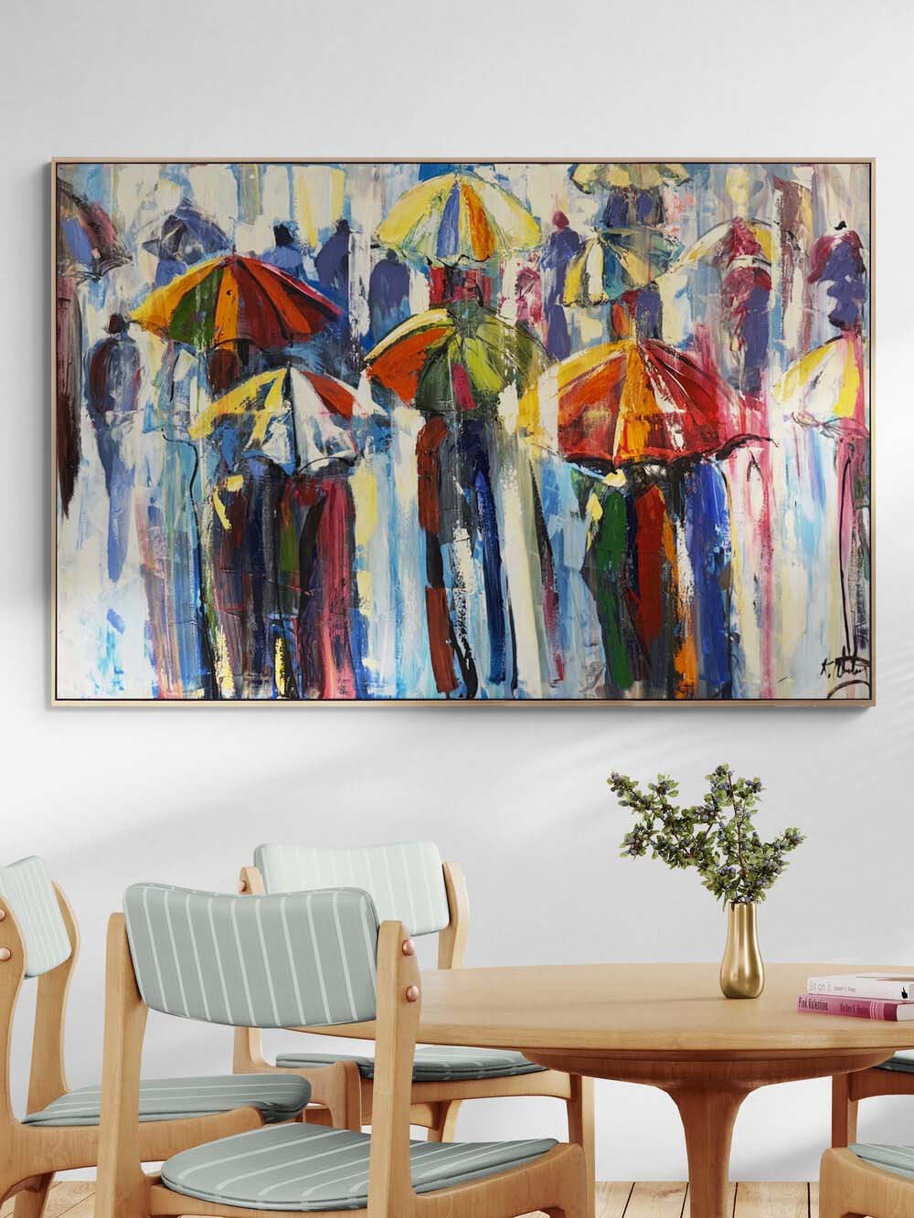 Yağmurun Renkleri Yağlı Boya Tablosu