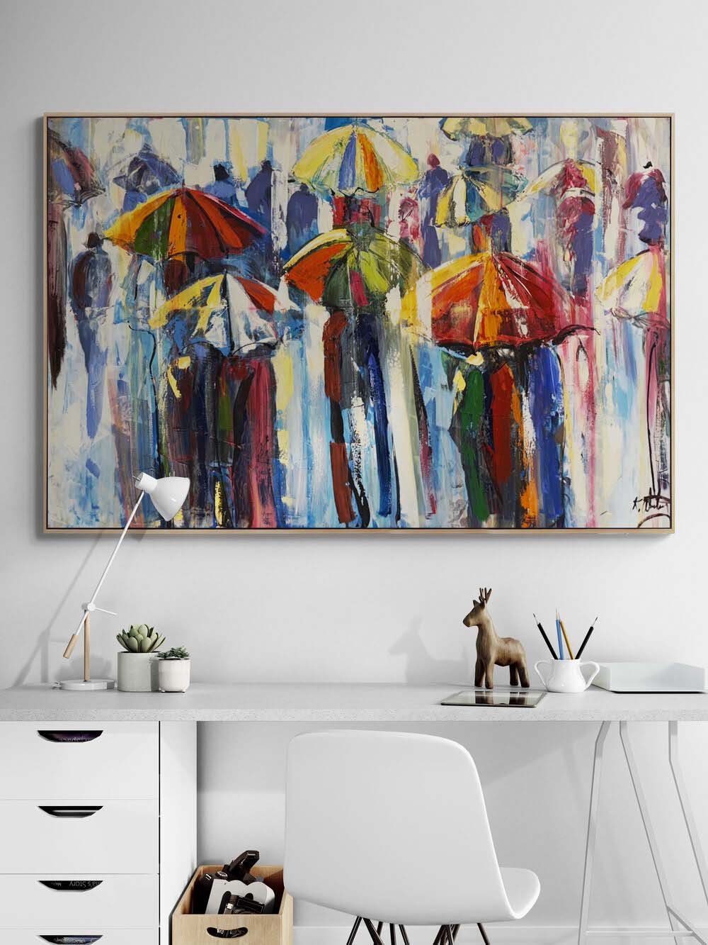 Yağmurun Renkleri Yağlı Boya Tablosu