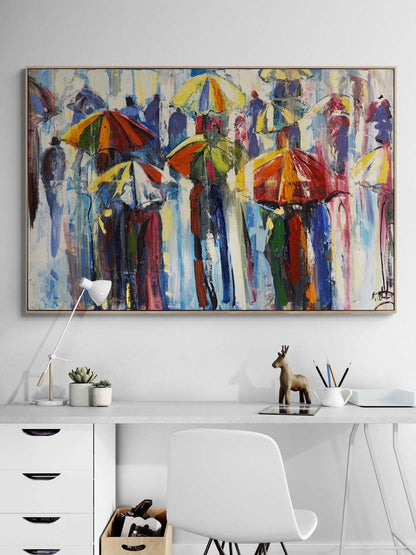 Yağmurun Renkleri Yağlı Boya Tablosu