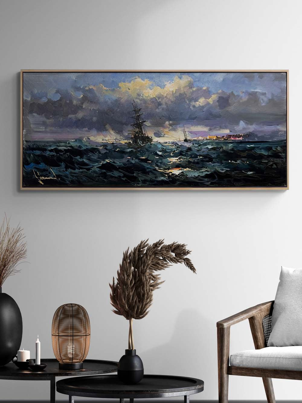 Dalgaların Öfkesi Yağlı Boya Tablosu