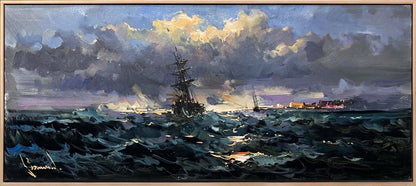 Dalgaların Öfkesi Yağlı Boya Tablosu