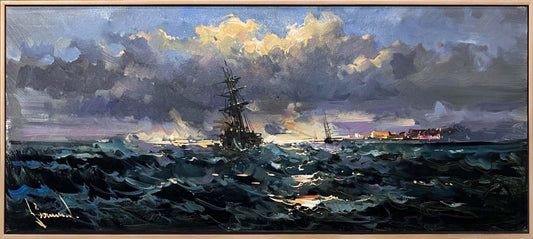 Dalgaların Öfkesi Yağlı Boya Tablosu