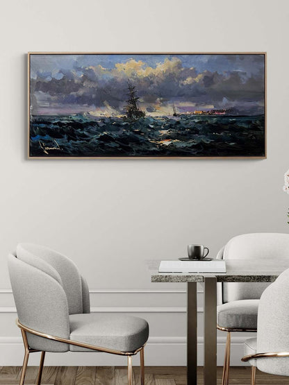 Dalgaların Öfkesi Yağlı Boya Tablosu