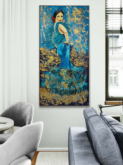 Flamenkonun Büyüsü Yağlı Boya Tablosu