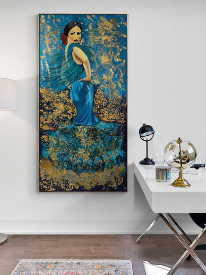 Flamenkonun Büyüsü Yağlı Boya Tablosu