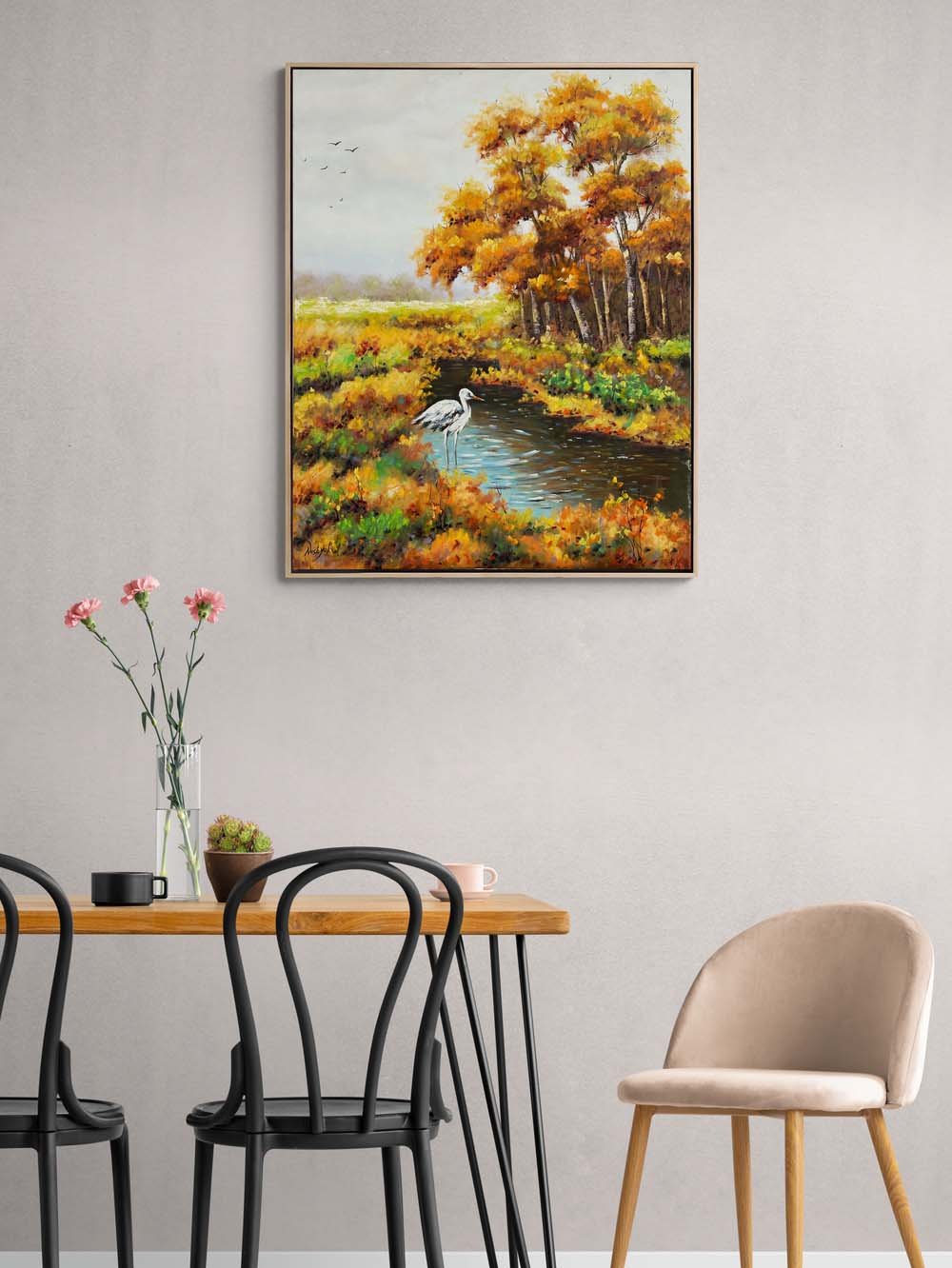 Doğanın Aynasında Yağlı Boya Tablosu