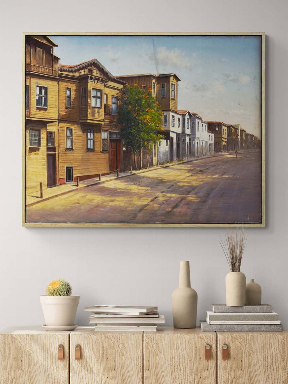 Geçmişle Boyanmış Yağlı Boya Tablosu