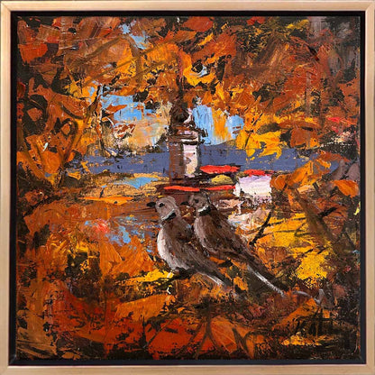 Kuşların Gözünden İstanbul Yağlı Boya Tablosu