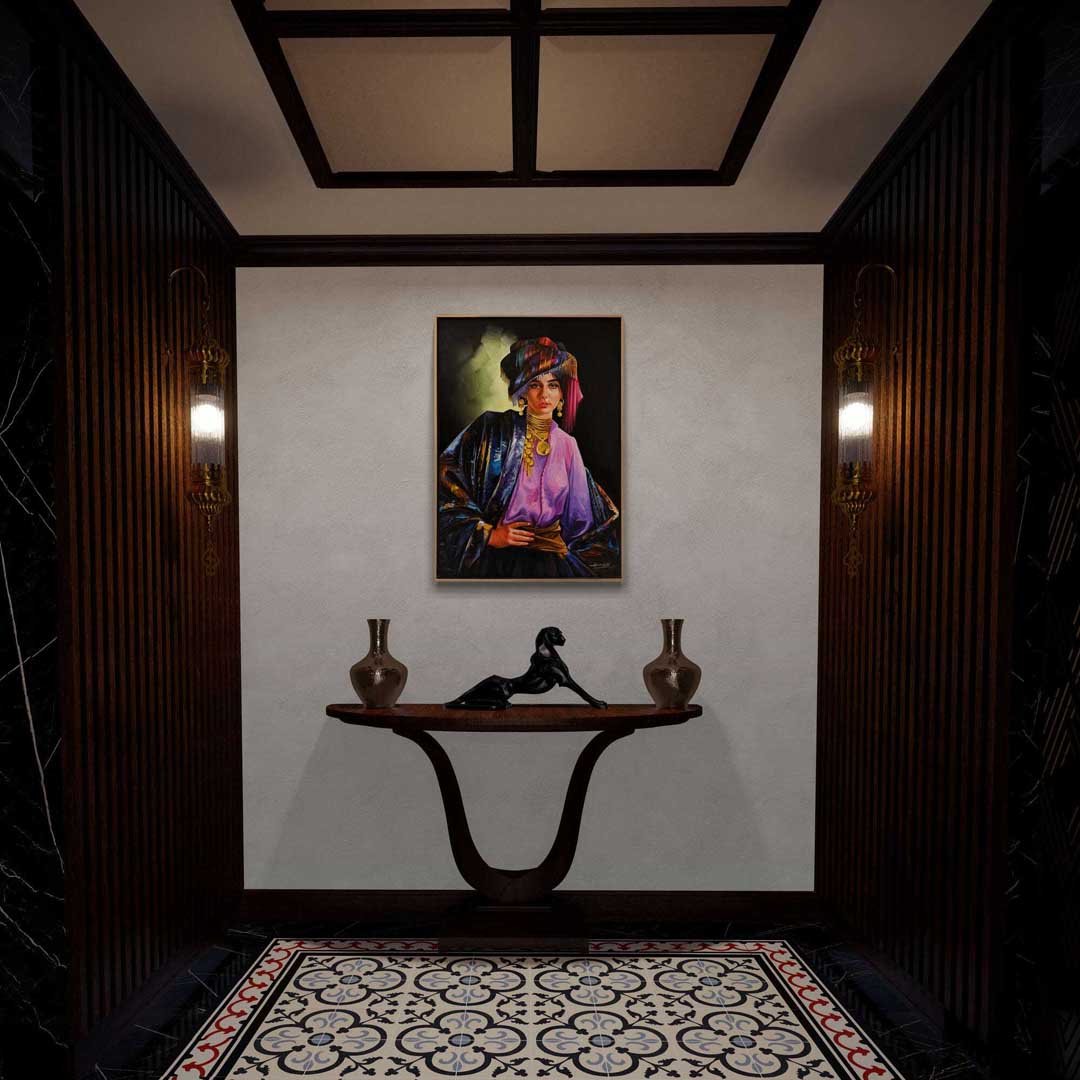 Acem Kızı Yağlı Boya Tablosu