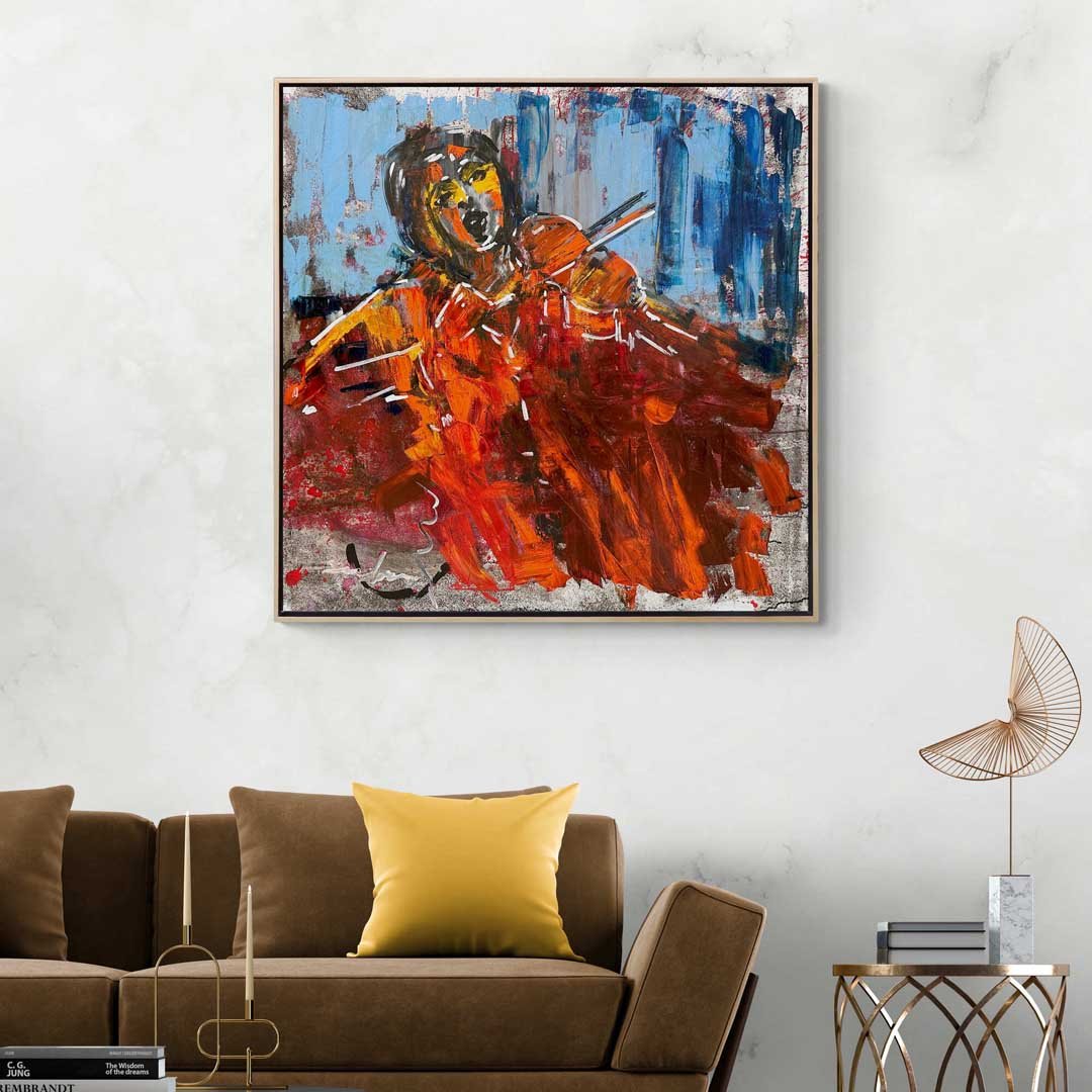 Notalarla Dans Edenler Yağlı Boya Tablosu