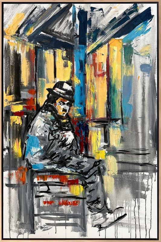 Charlie Chaplin'in İfadesi Yağlı Boya Tablosu