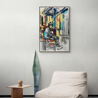 Charlie Chaplin'in İfadesi Yağlı Boya Tablosu