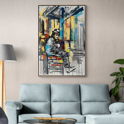 Charlie Chaplin'in İfadesi Yağlı Boya Tablosu