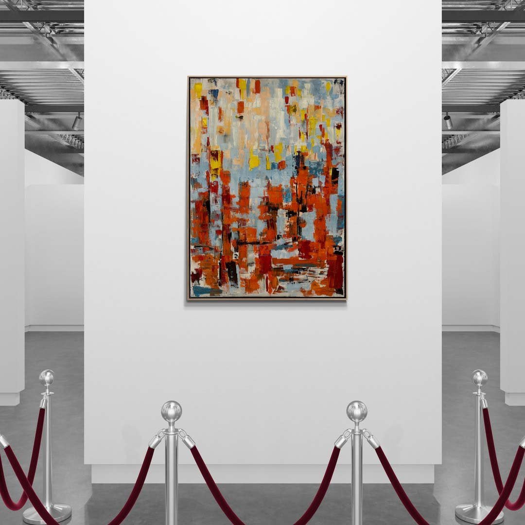 Soyut Renk Akışı Yağlı Boya Tablosu