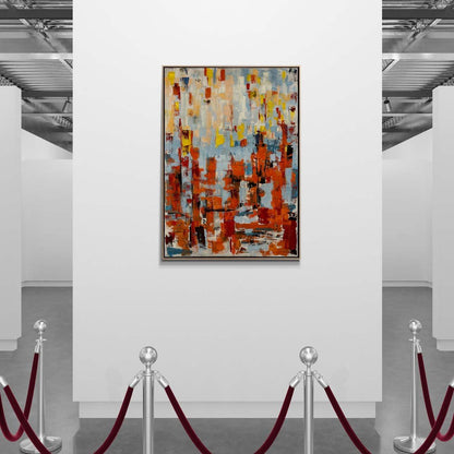 Soyut Renk Akışı Yağlı Boya Tablosu