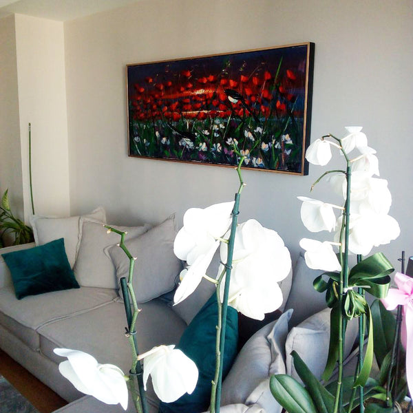 Simurg dekor tablo müşterimizin evinde dekorasyon örneği