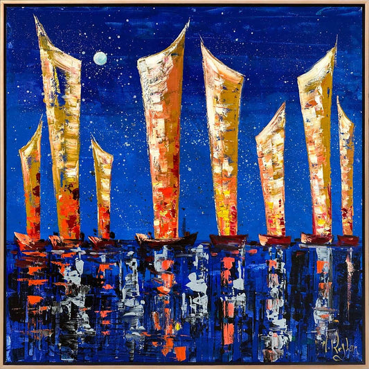 Mavi Sonsuzluk Yağlı Boya Tablosu