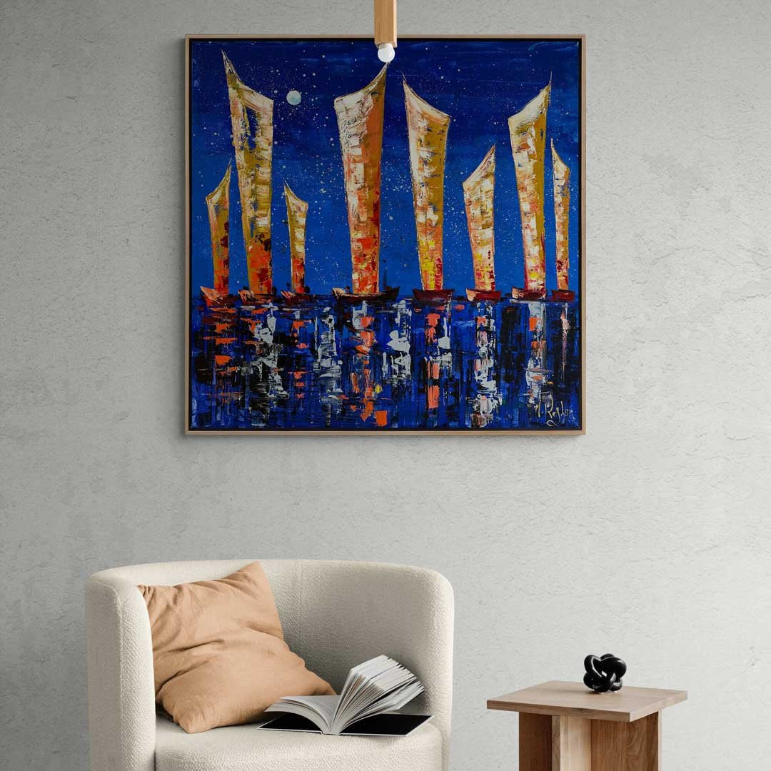 Mavi Sonsuzluk Yağlı Boya Tablosu