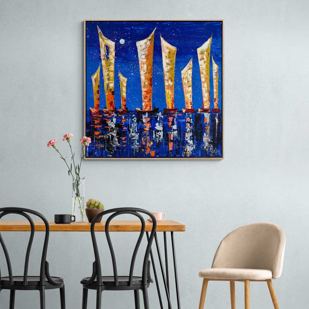 Mavi Sonsuzluk Yağlı Boya Tablosu