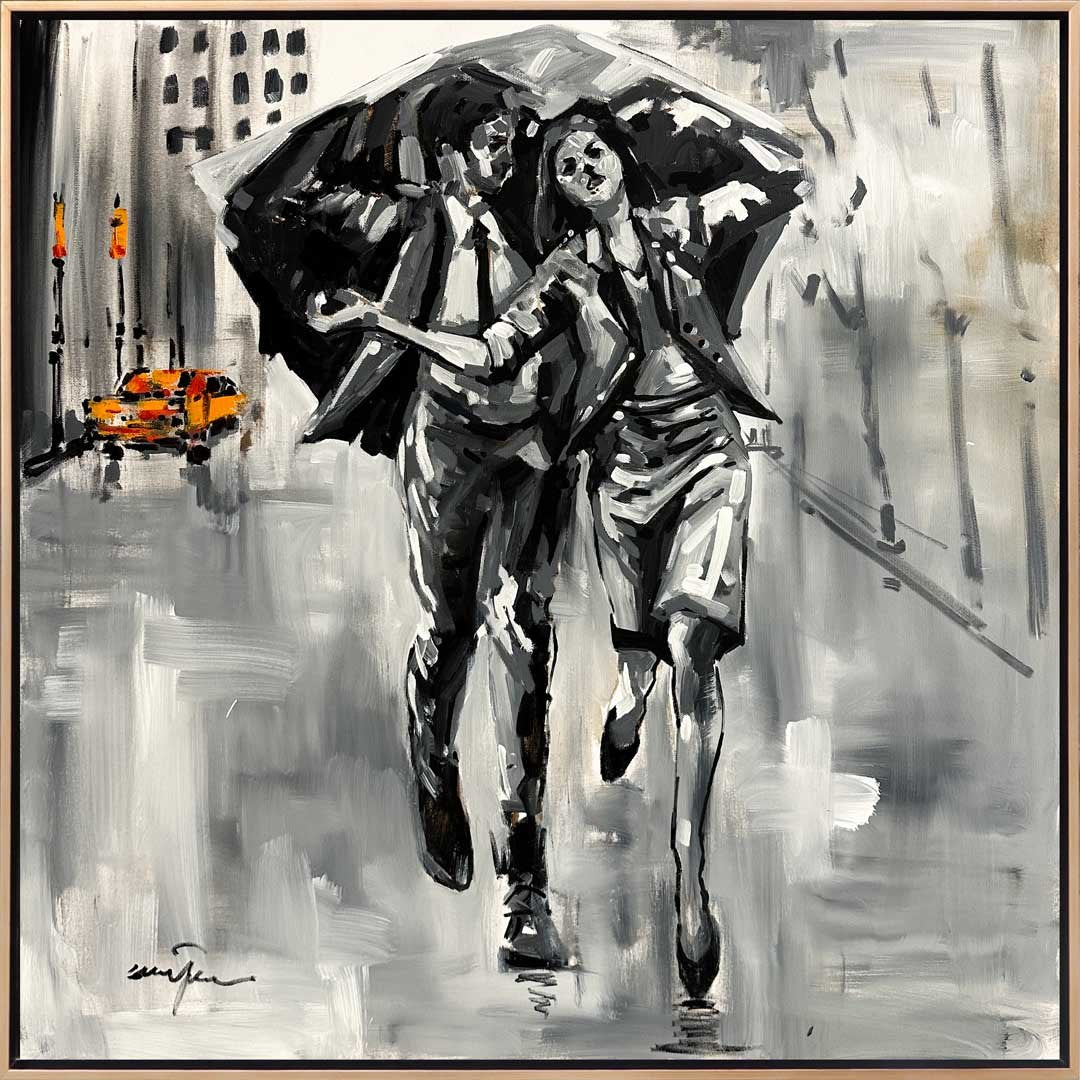 Sevgililer Arasında Yağlı Boya Tablosu