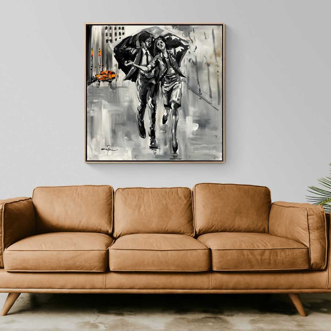 Sevgililer Arasında Yağlı Boya Tablosu