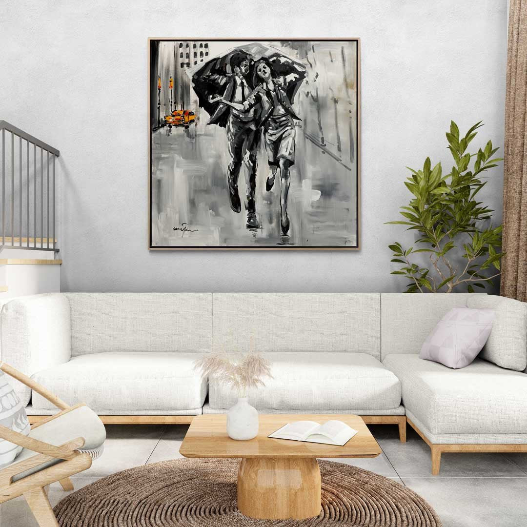 Sevgililer Arasında Yağlı Boya Tablosu