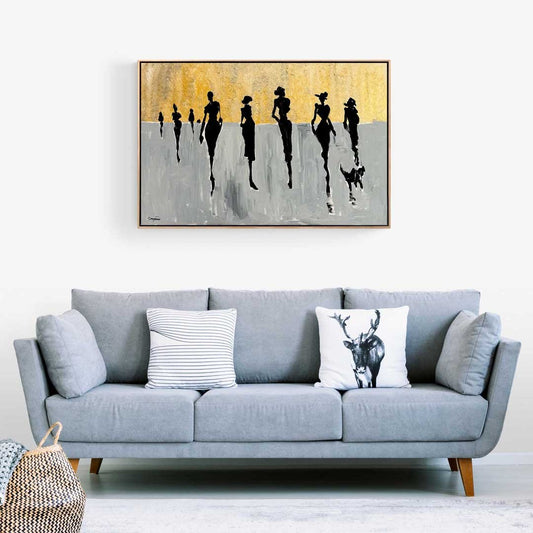 Ayak İzleri Yağlı Boya Tablosu