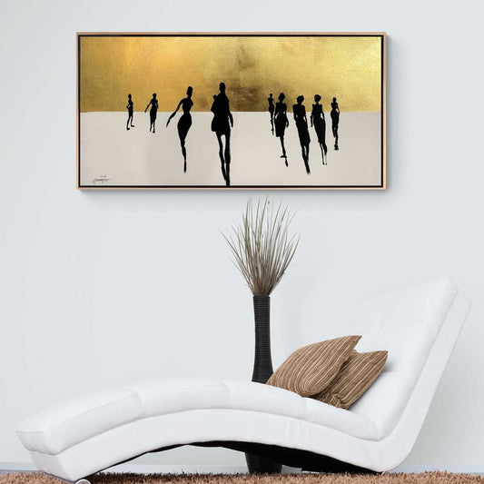 Sokakta Yalnız İnsanlar Yağlı Boya Tablosu