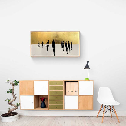 Sokakta Yalnız İnsanlar Yağlı Boya Tablosu