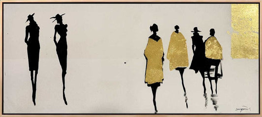 Caddede Kadınlar Yağlı Boya Tablosu