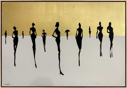 Silüetler ve İzler Yağlı Boya Tablosu