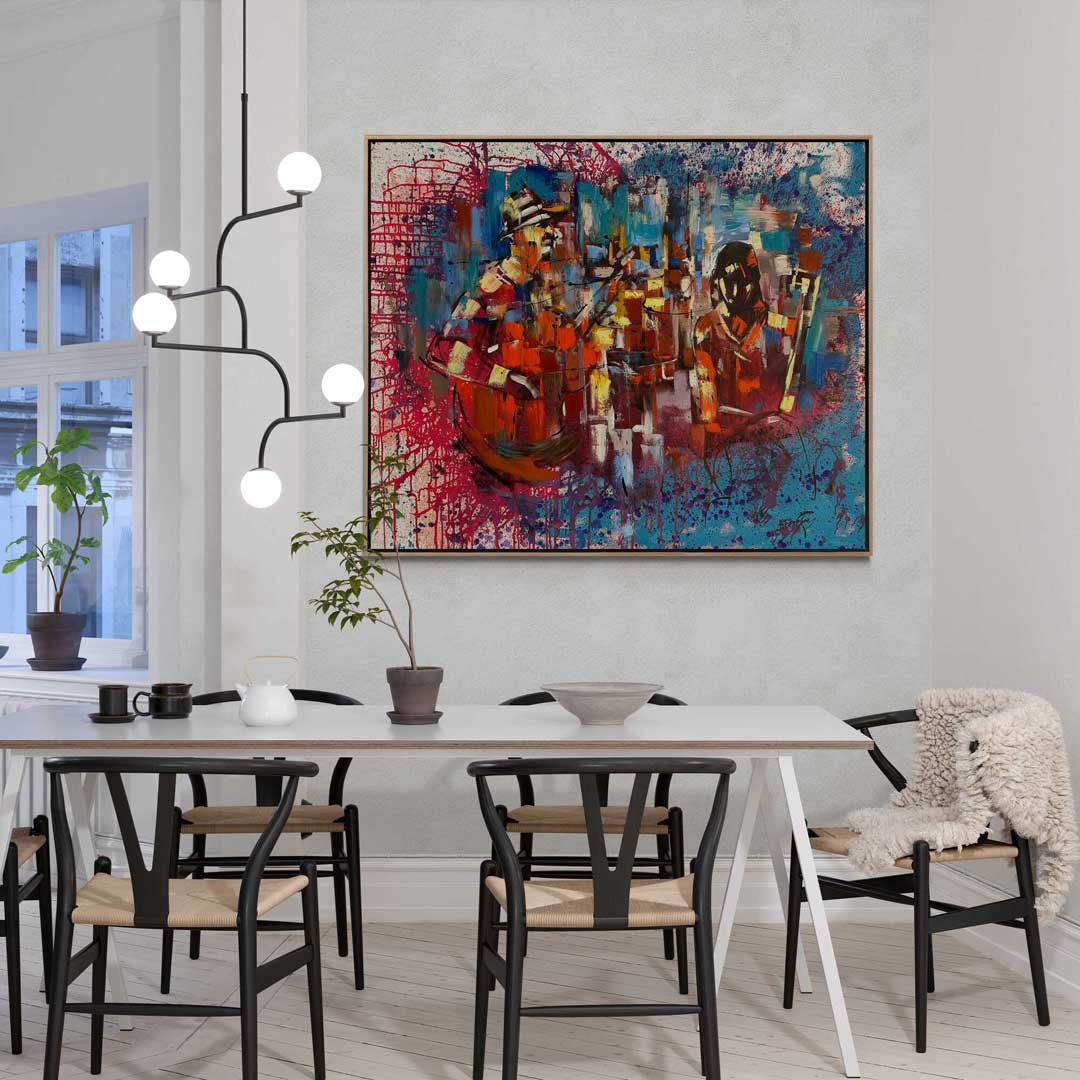 Müzik Dersi Yağlı Boya Tablosu