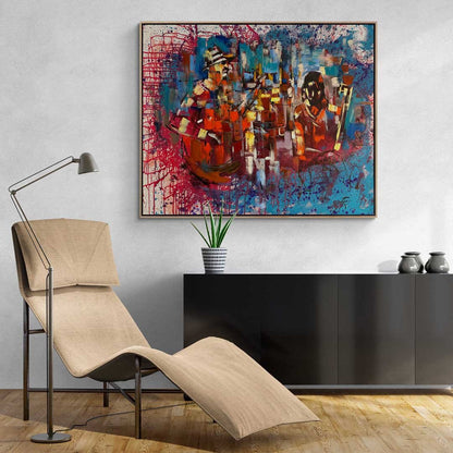 Müzik Dersi Yağlı Boya Tablosu