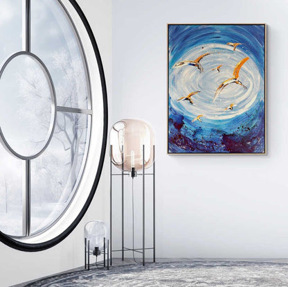 Turuncu Kanatlar Yağlı Boya Tablosu